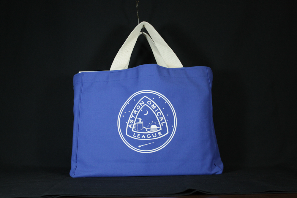 AL Canvas Tote - open, Royal AL Canvas Tote - open, Royal